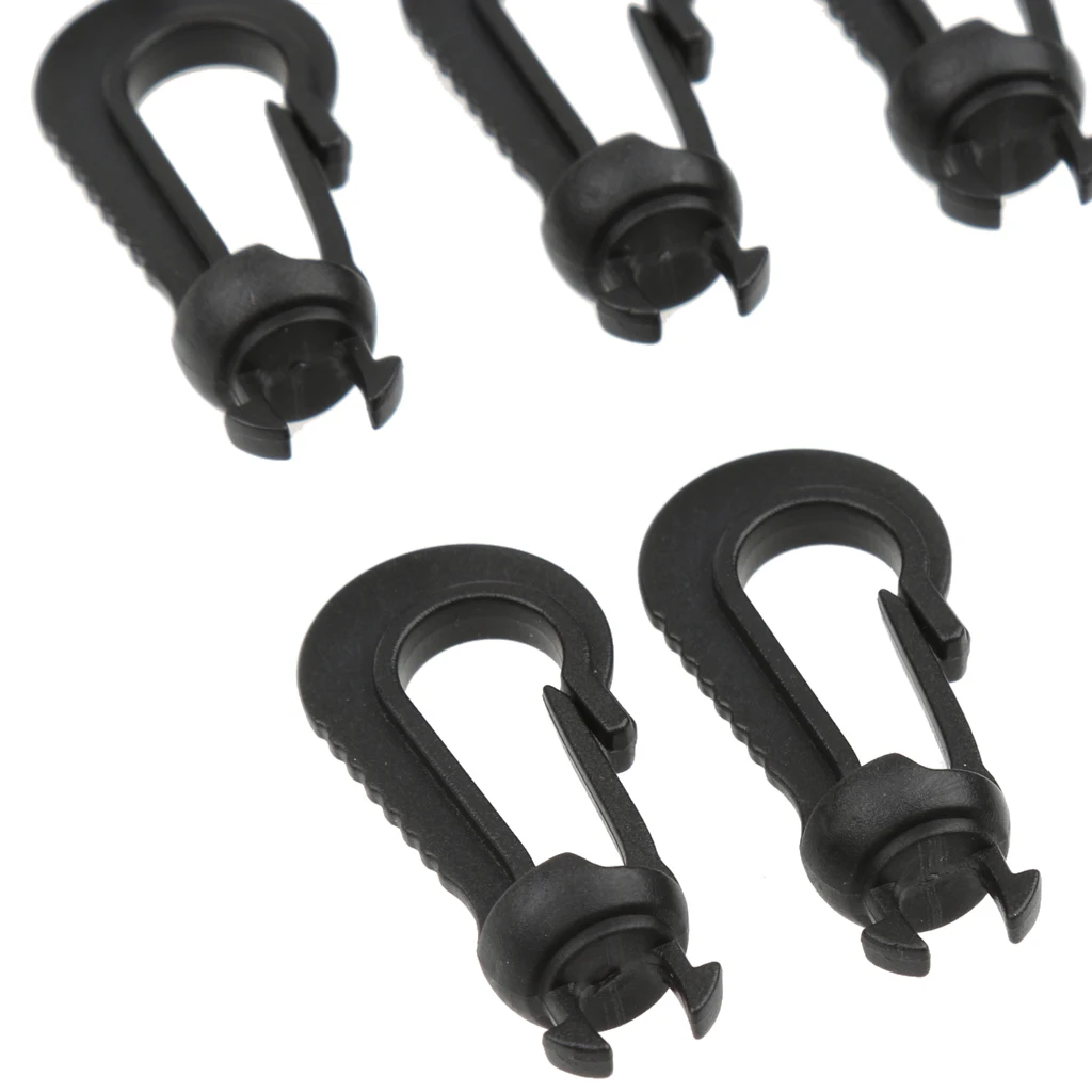 10 Pieces Kayak Lashing Hooks Plastic Bungee Hook Replacement End Snap Clip | Спорт и развлечения