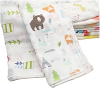 10pcs baby feeding towel teddy bear bunny dot chart printed children small handkerchief gauze s nursing yyt308