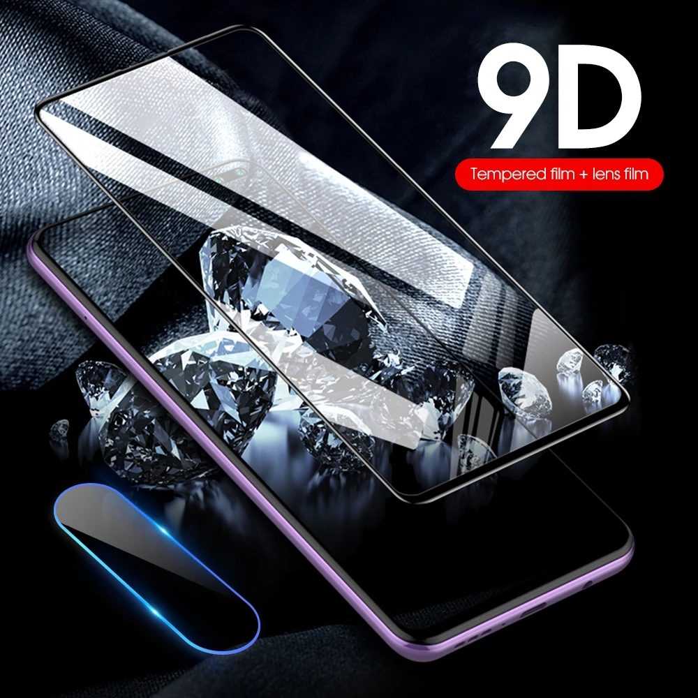 2 в 1 9D закаленное стекло для Redmi Note 8 pro 8T защита экрана и объектив камеры
