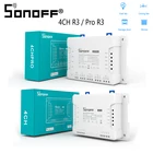 Интеллектуальный выключатель света Sonoff 4CH PRO R3 Интеллектуальный переключатель Wi-Fi интер замок автофиксациейшаговым управлением режим блокировки DIY таймер переключатель через приложение Ewelink работать с Alexa Google Home
