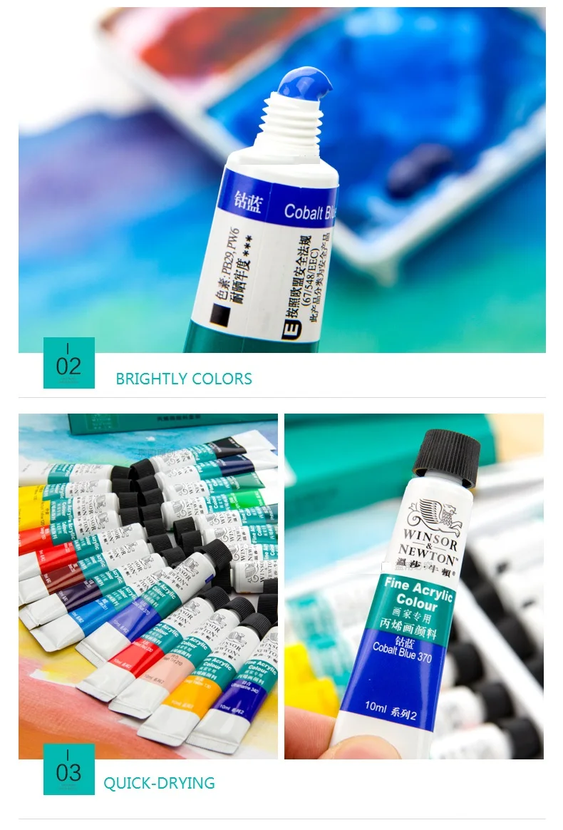 Winsor& Newton 12/18/24 Цвет профессиональная акриловая Краски набор для художника Краски er рисунок Краски ing искусства на ногтях, расходные материалы
