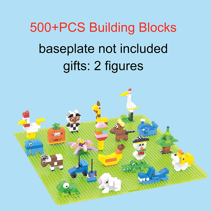 500 шт. красочные кубики Moc DIY классические строительные блоки набор деталей для