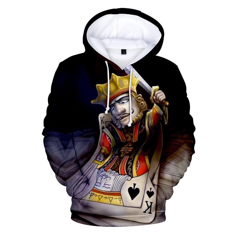 

Poker Men and Women Hoodies Hip Hop Sports Long Sleeve 3D Hooded Sweatshirt Clothes Top Print Fashion Street 3d Pullover XXS-4XL