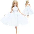 Элегантное белое платье для куклы BJDBUS, Вечернее бальное платье принцессы для вечеривечерние, юбка, Одежда для куклы Барби, аксессуары для маленьких девочек, игрушки сделай сам