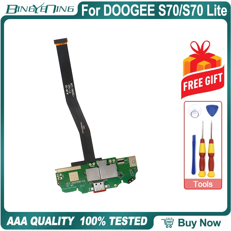 100% Новый оригинальный USB плата для зарядки порт usb разъем DOOGEE S70 с основной FPC