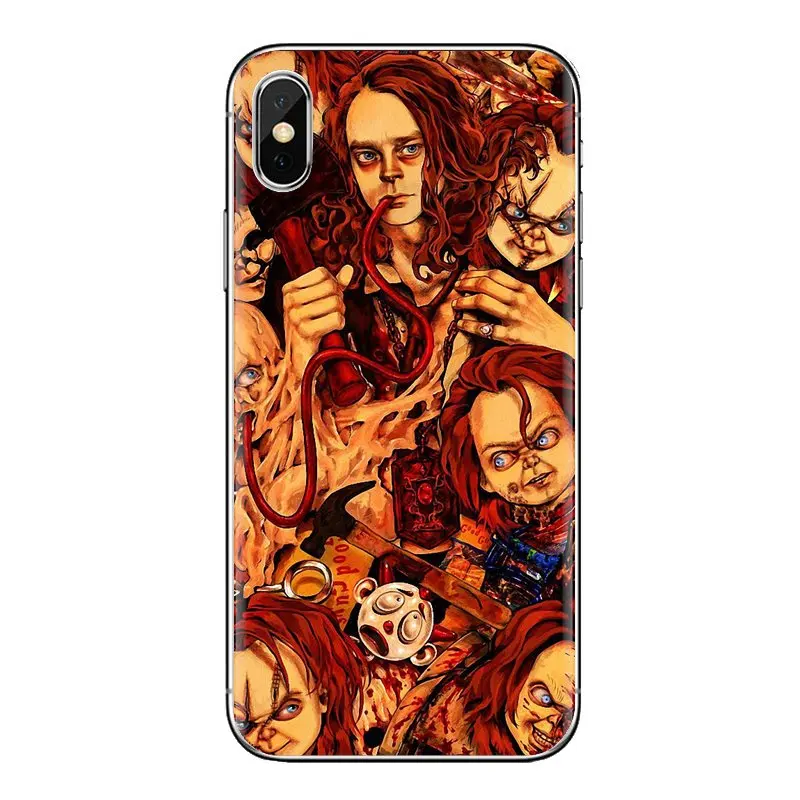 For iPhone XS Max XR X 4 4S 5 5S 5C SE 6 6S 7 8 Plus Samsung Galaxy J1 J3 J5 J7 A3 A5 Chucky Doll Transparent Soft Shell Covers |