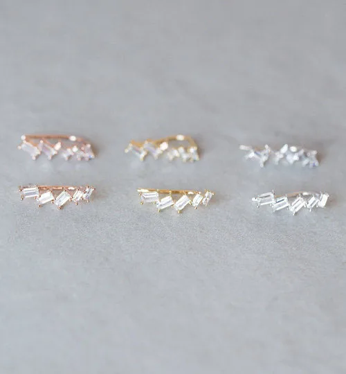 Женские длинные серьги из серебра 2017 пробы с квадратным фианитом|women earrings|925