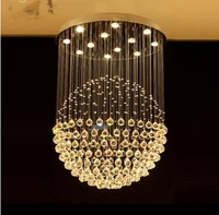 led round chandelier crystal lighting globular luxury design for indoor deco dining room living room hotel study bar