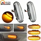 2 шт. динамический Авто Боковой габаритный фонарь для Fiat Abarth Punto Qubo Multipla Stilo, Panda MK2 MK3 (Ван Evo) канальный последовательная мигающий светодиодный светильник