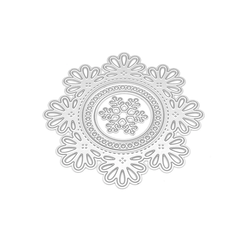 Круглые Краевые штампы для резки металла кружевные снега скрапбукинга