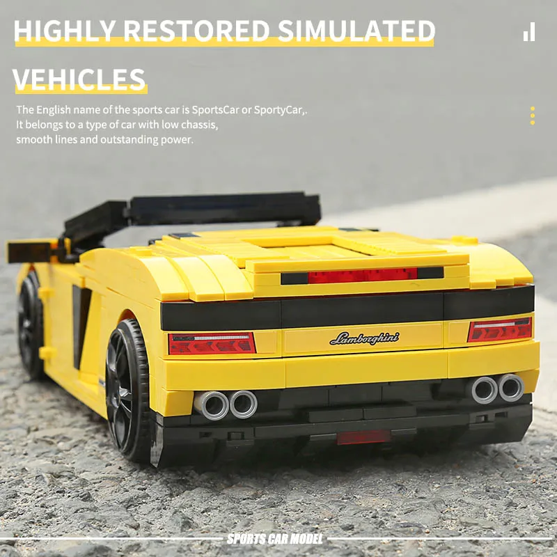 Yile 011 Technic Car Series 8169 Gallardo LP 560 4 скоростной спортивный автомобиль строительные блоки