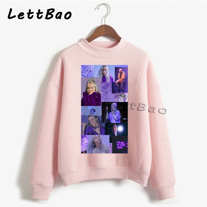Billie Eilish толстовки свитер уличная Эстетическая Готическая Moletom Feminino Ullzang Harajuku на заказ Женская толстовка Femme 90s