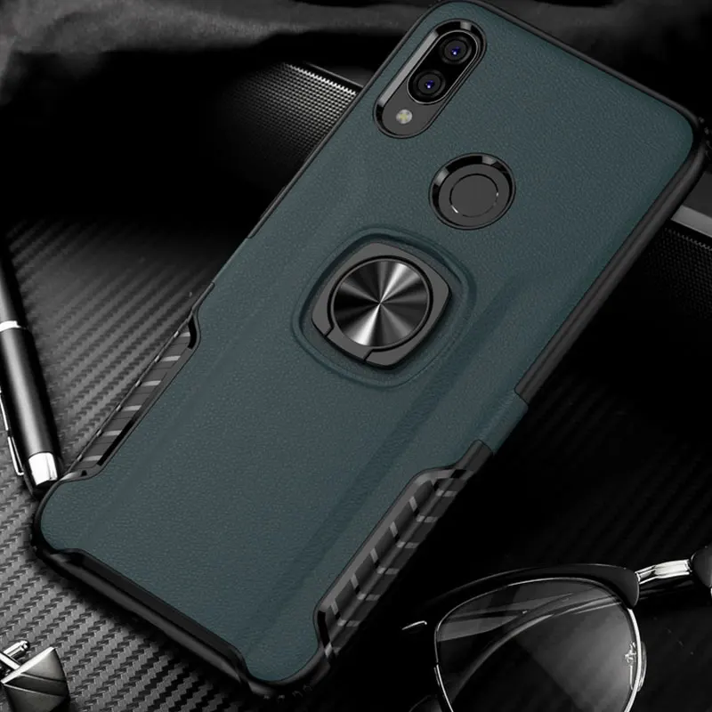 Для Red mi Note 6 7 8 Pro Чехол с магнитом автомобильный стенд для колец на палец