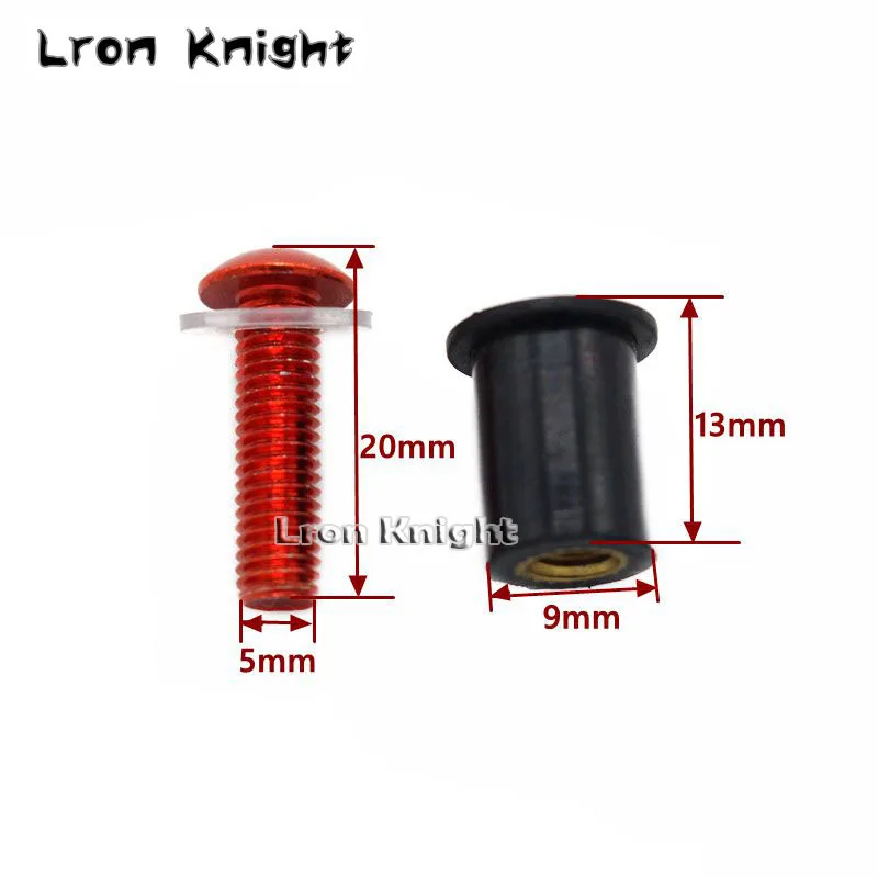 

For Triumph speed triple1050 speed triple 675 675R speed four Motorcycle Windshield Bolts Screw Nut Fastener Kit M5 5mm 10PCS