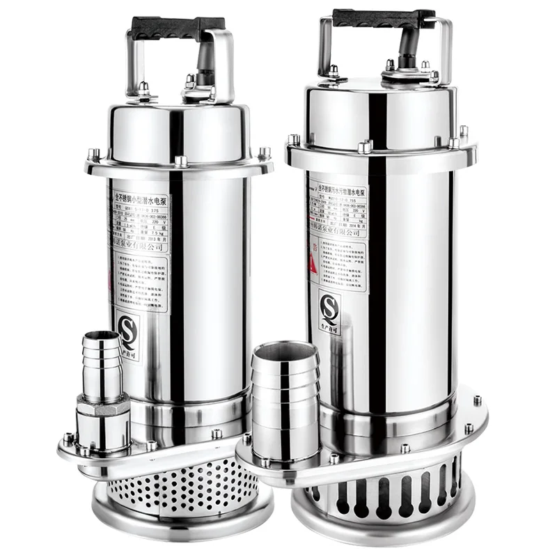 

304 stainless steel submersible pump domestic 220 V fecal slurry sewage pump corrosion resistant small high lift pump