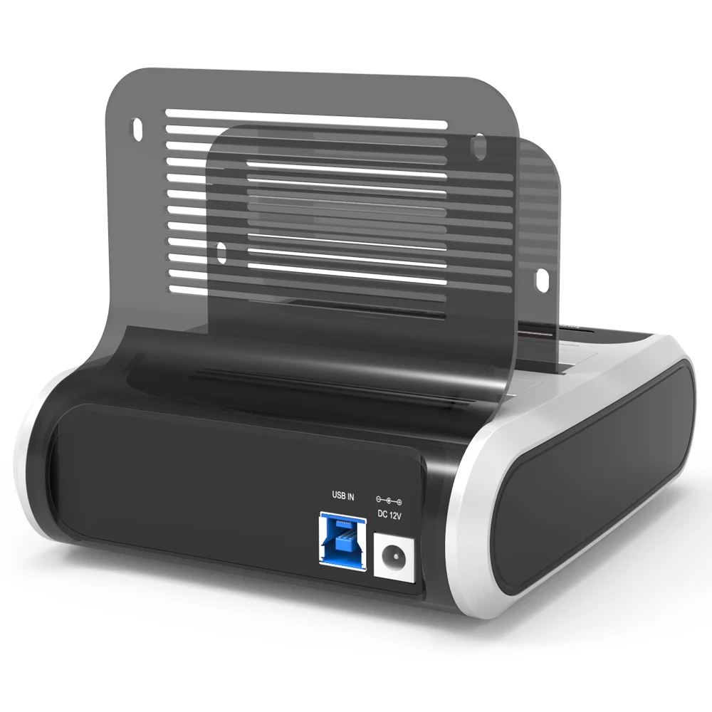 Wavlink 2.5 3.5 inch USB 3.0 to SATA Dual-Bay Hard Drive Docking Station w/ Offline Clone&ampUASP Card Reader for 2.5&quot&amp3.5&quot HDD SSD |
