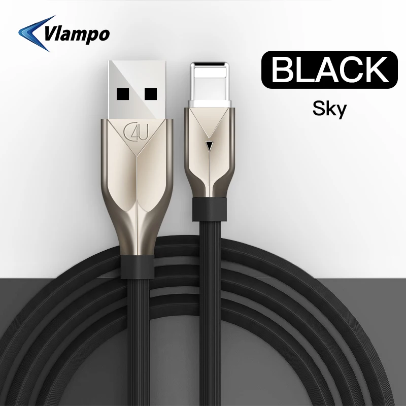 VLAMPO USB кабель для Apple iPhone X XS MAX XR 8 7 6 plus 2.5A кабель для быстрой зарядки мобильного телефона шнур для зарядки 1 м