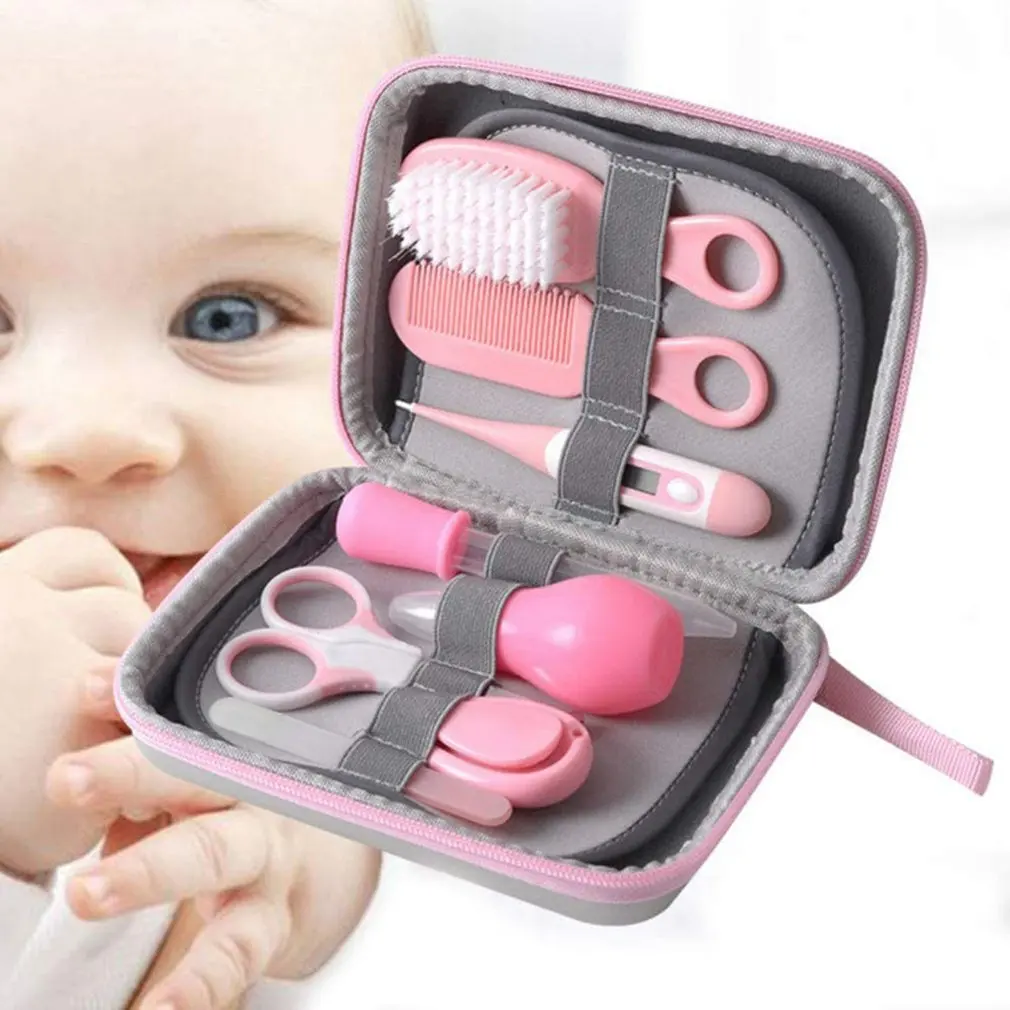 

Mother Infant Dropper Feeder Nose Aspirator Temperature Set Baby Comb And Brush Combination Mini Nail Clippers