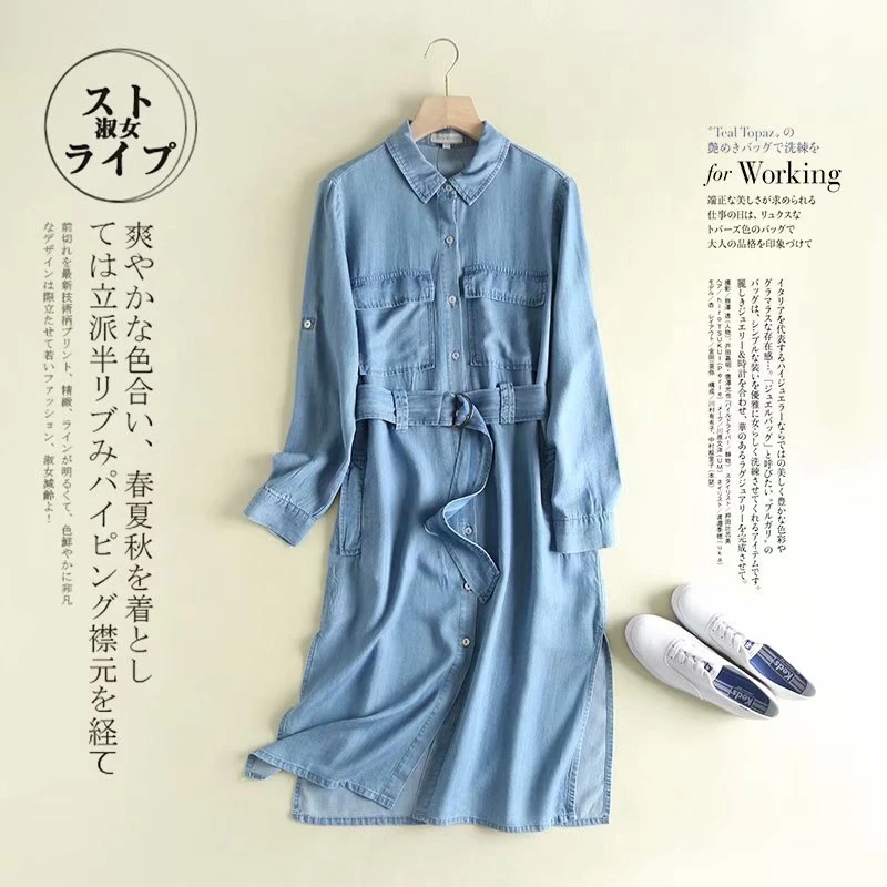 light blue Винтажное шикарное женское пляжное богемное платье с цветочной вышивкой, женское платье-миди с рукавом три четверти и круглым вырезом, джинсовое платье в стиле бохо, vestidos - Цвет: light blue