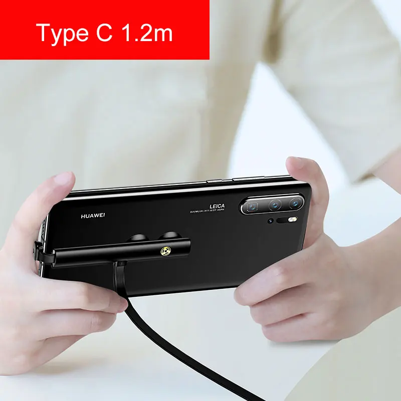 Кабель USAMS type-C 5V-2A для быстрой зарядки USB C, игровой usb-кабель, 180 градусов, быстрая зарядка для iPhone samsung S9 S8 - Цвет: Type c USB Cable