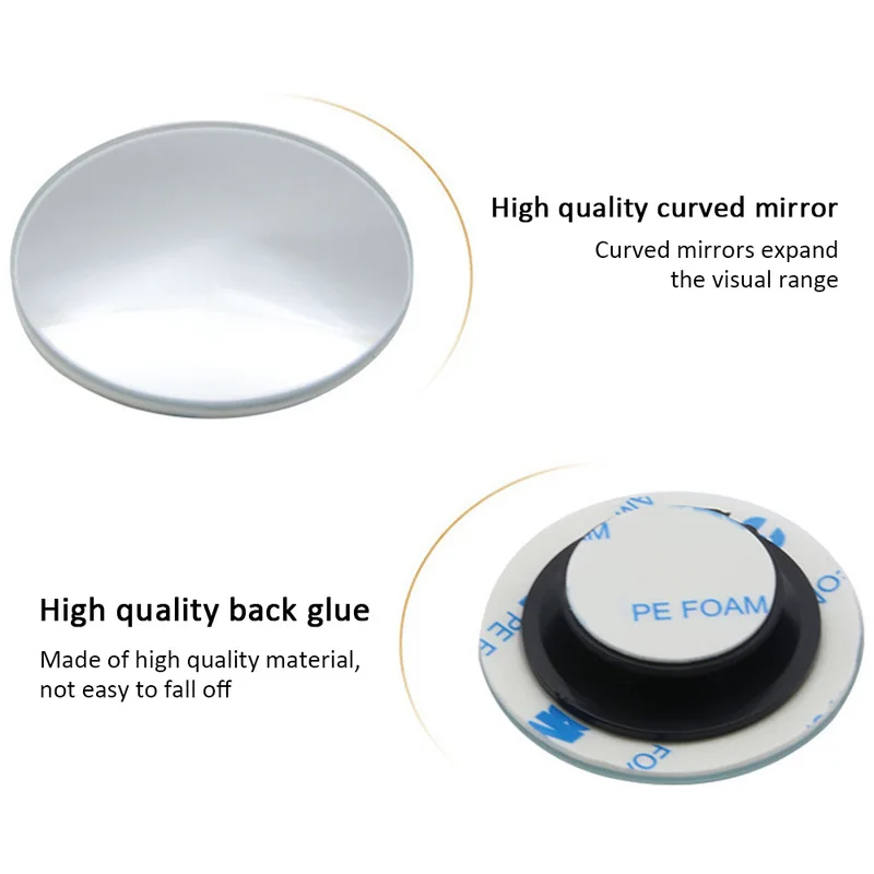 Мини зеркало заднего вида 2 шт. маленькое круглое большое поворотное для слепых