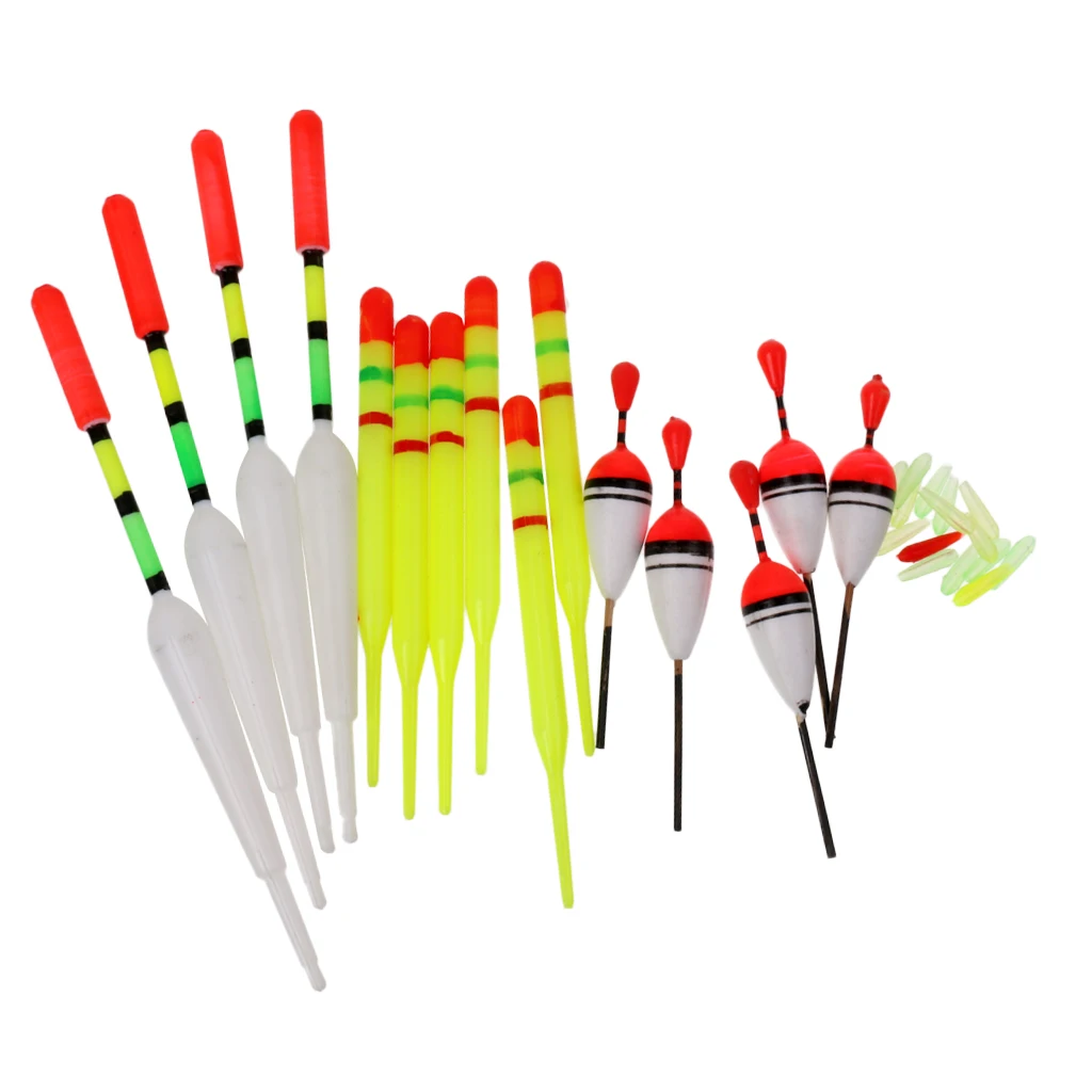 Набор из 15 пластиковых поплавков для рыбалки указатели скольжения поплавок