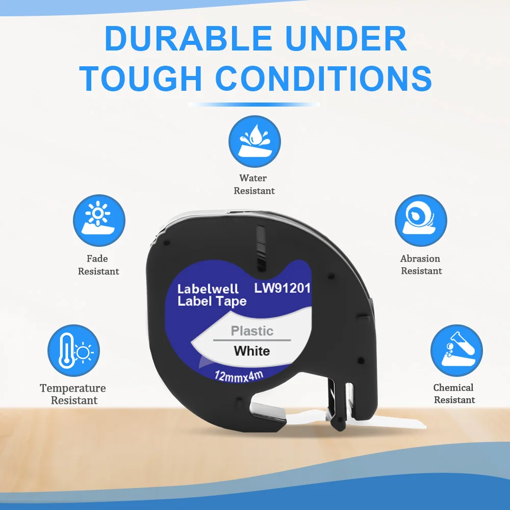 Labelwell 3PK 91202 Пластик запечатанных лент 12 мм 91223 91333 клейкие Ленты Совместимость для