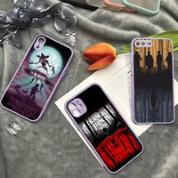 stranger things movie thriller phone case purple color matte transparent for iphone 13 12 mini 11 pro x xr xs max 7 8 plus cover