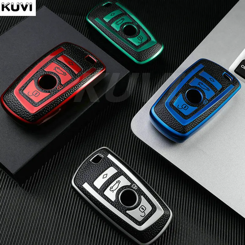 Кожаный ТПУ чехол для автомобильного ключа с дистанционным управлением BMW 1 3 5 7