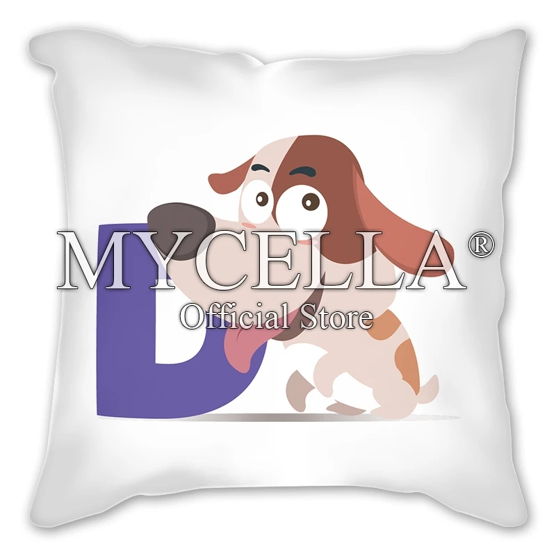 Забавные наволочка с животными подушки Творческий 26 букв чехол для дивана Дома