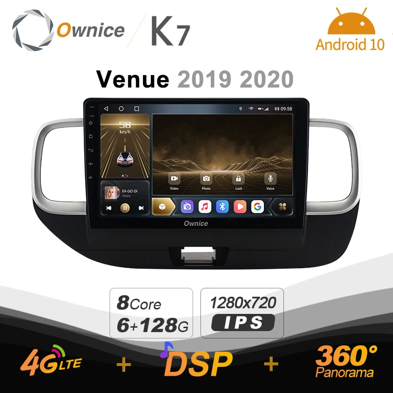 

Ownice K7 Android 10 Car Multimedia Radio for Hyundai Venue 2019 2020 GPS Video player 6G+128G Quick Charge Coaxial HDMI 4G LTE