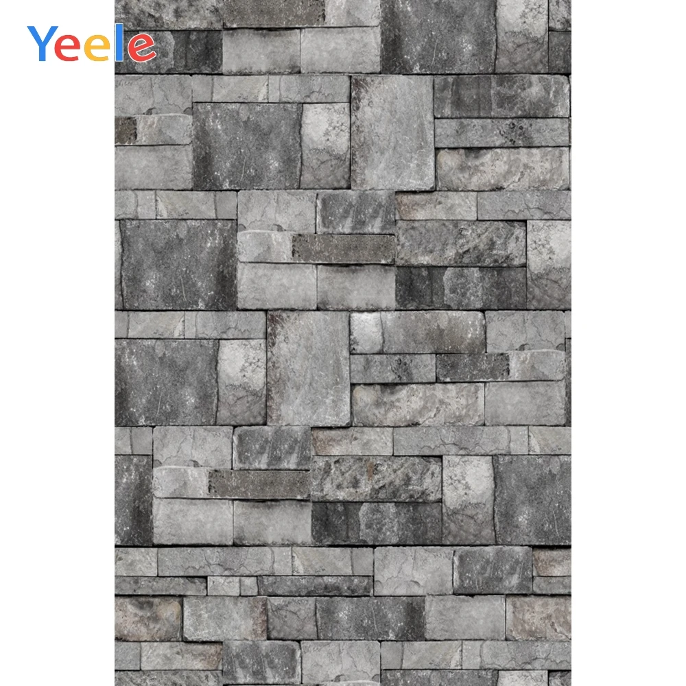 Фон для фотосъемки Yeele Виниловый фон с изображением серой кирпичной стены