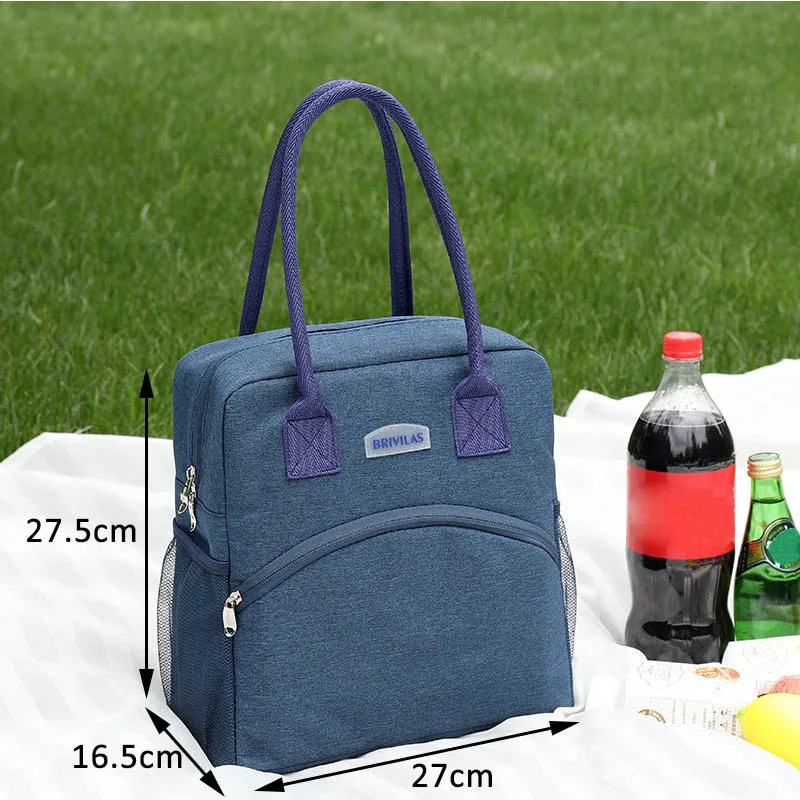 

Q Waterproof Lunch Box Multi-function Picnic Bag High-capacity Portable Lunch Bag Long Hand-held Insulation fresh-keeping