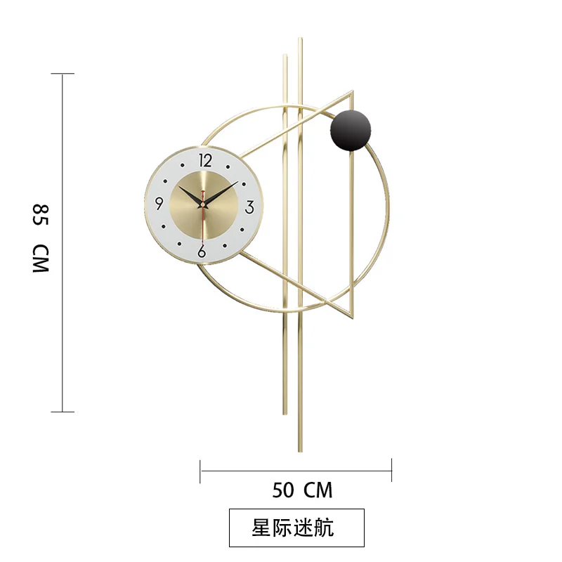 

Creative Large Wall Clock Modern Design Nordic Metal Geometric Art Wall Clock Silent Living Room Reloj Pared Home Decor DG50WC
