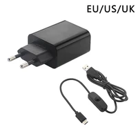 raspberry pi 4 power supply 5v 3a dc power adapter eu us uk1m usb type c usb cable with onoff switch for raspberry pi 4 model b