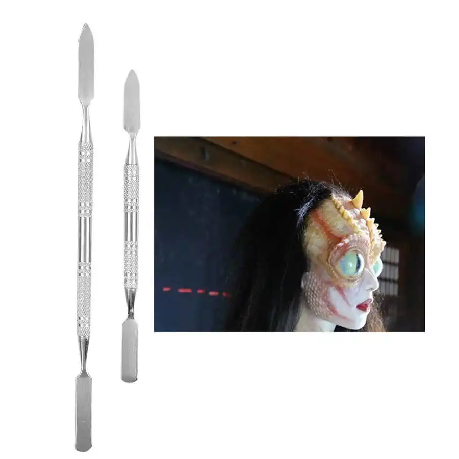 S/L Нержавеющая сталь двухсторонняя воск для шрамов шпатель аппликатор