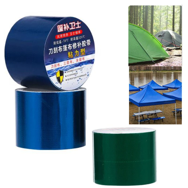 

Tent Waterproof PE/PVC Tarpaulin Repair Tape Rainproof Cloth Adhesive Tape Outdoor Awning Tape Gummed Tape Film Parts