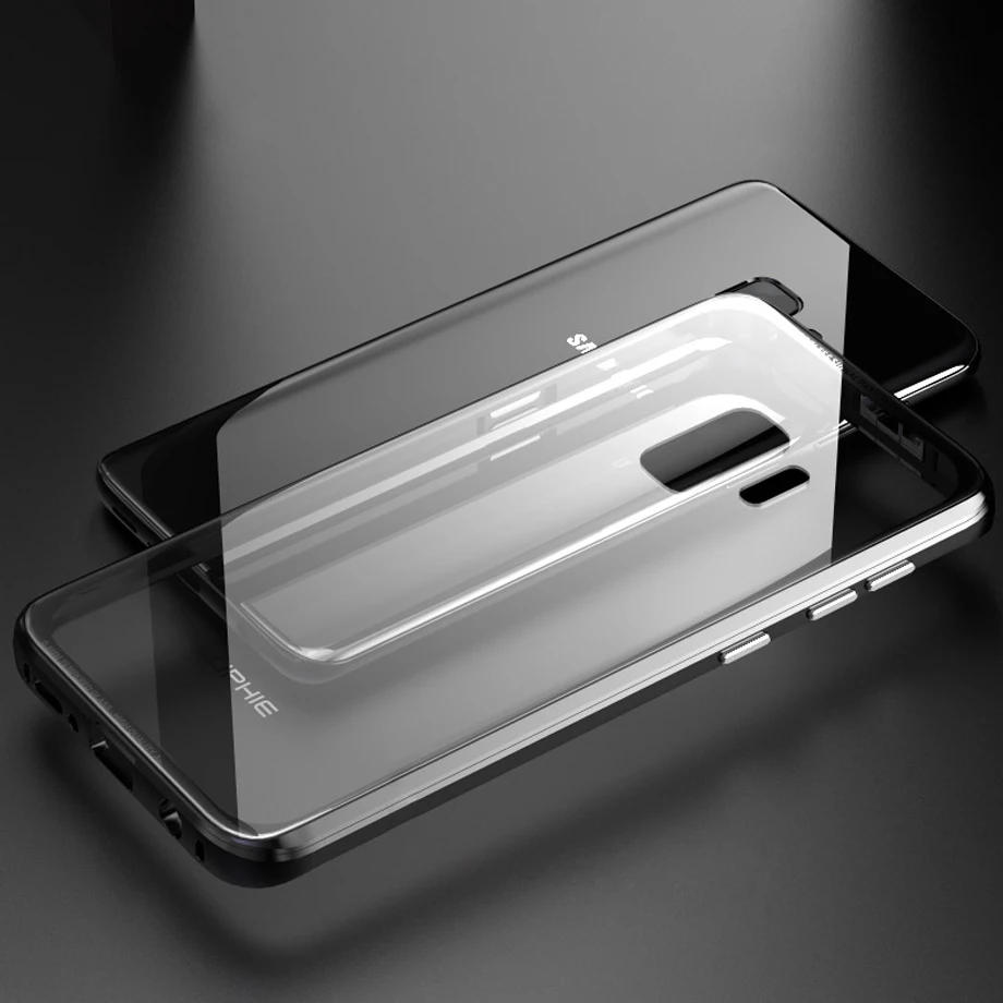 Роскошный прозрачный чехол для Samsung S9 Plus edge S9Plus прозрачные стеклянные жесткие