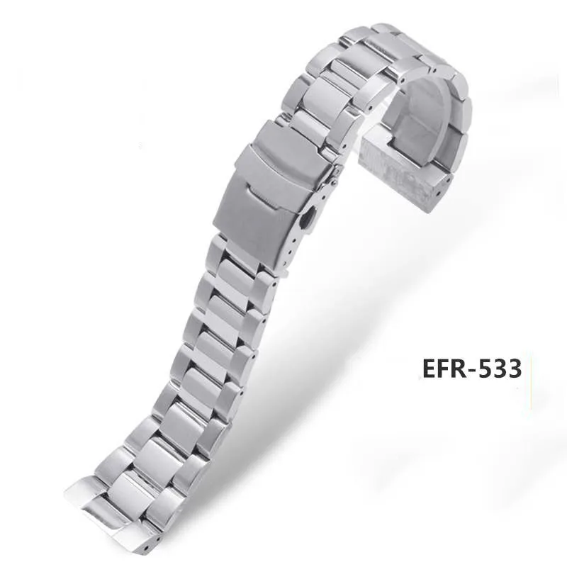 

Watch Band Chain Watch Accessories Bracelet FOR Casio EF-312 533 521 535 546 563 543 Series Watch Strap Solid Stainless Steel