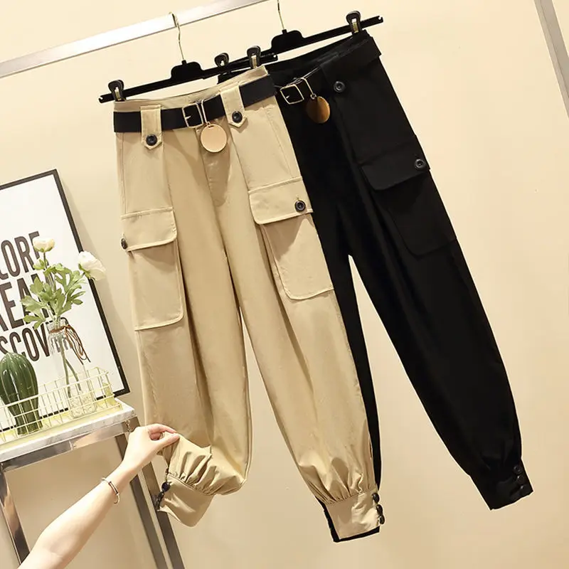 

Women's Autumn New Style Plus Size Waist Casual Pants High Stretch All-Match Slim Overalls