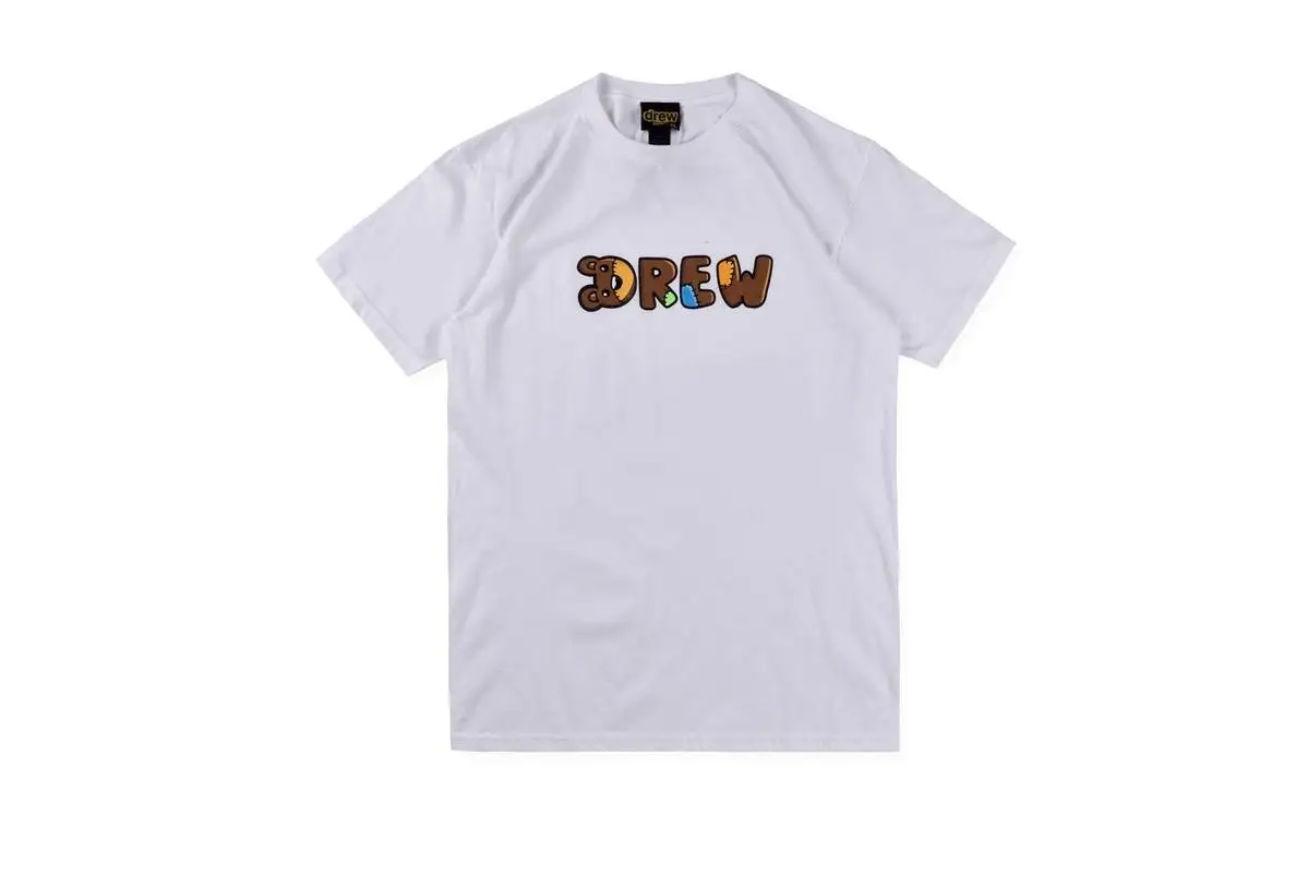 19ss Drew House, футболки для мужчин и женщин, высокое качество, 1:1, топ, медведь, буквы drew, Повседневная Уличная одежда, Drew House, Джастин Бибер, футболка