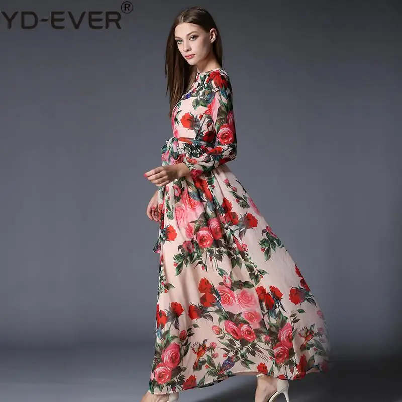 Женское шифоновое длинное платье многослойное винтажное плиссированное с