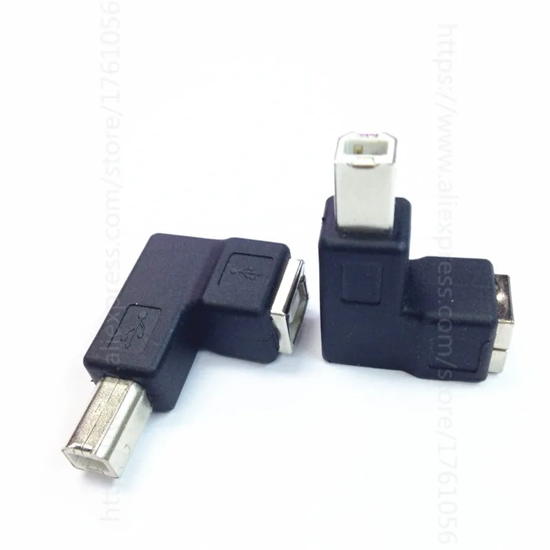 Прямоугольный Удлинительный адаптер для принтера 90 градусов USB 2 0 B Тип Папа-мама