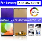 ЖК-дисплей AAA + для Samsung Galaxy A22 4G, ЖК-дисплей с сенсорным экраном и дигитайзером с рамкой в сборе для Samsung A225F, A225FDS, A225M