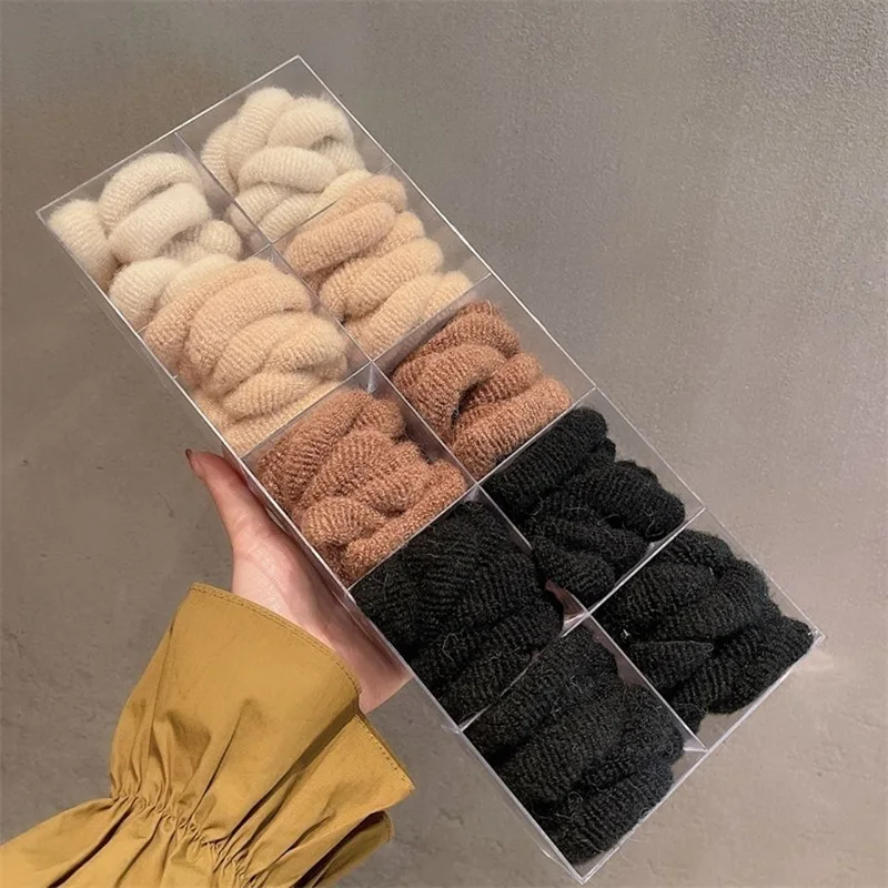 

1pc Elastic Hair Accessories For Women Kids Black Brown White Rubber Band Ponytail Holder Gum For Hair Ties Scrunchies Hairband