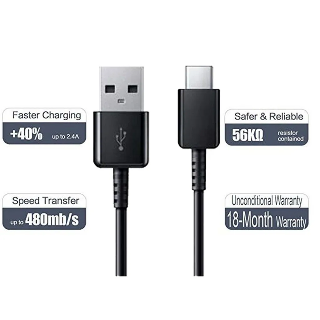 Прочный кабель USB Type C для быстрой зарядки зарядное устройство и передачи данных