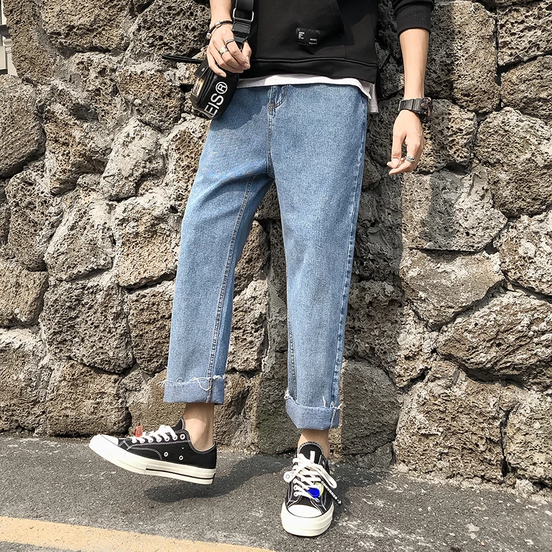 Мужские джинсы с широкими штанинами Willow тонкие свободные прямые повседневные в