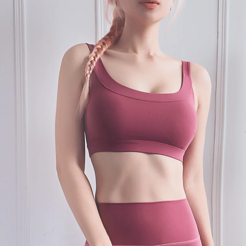 Женский бесшовная на бретелях спортивный бюстгальтер для фитнеса Беговая