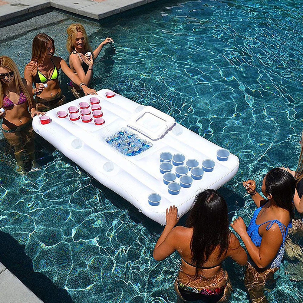 24 подстаканник надувной Beer Pong Таблица бассейные плавательные воды вечерние Fun