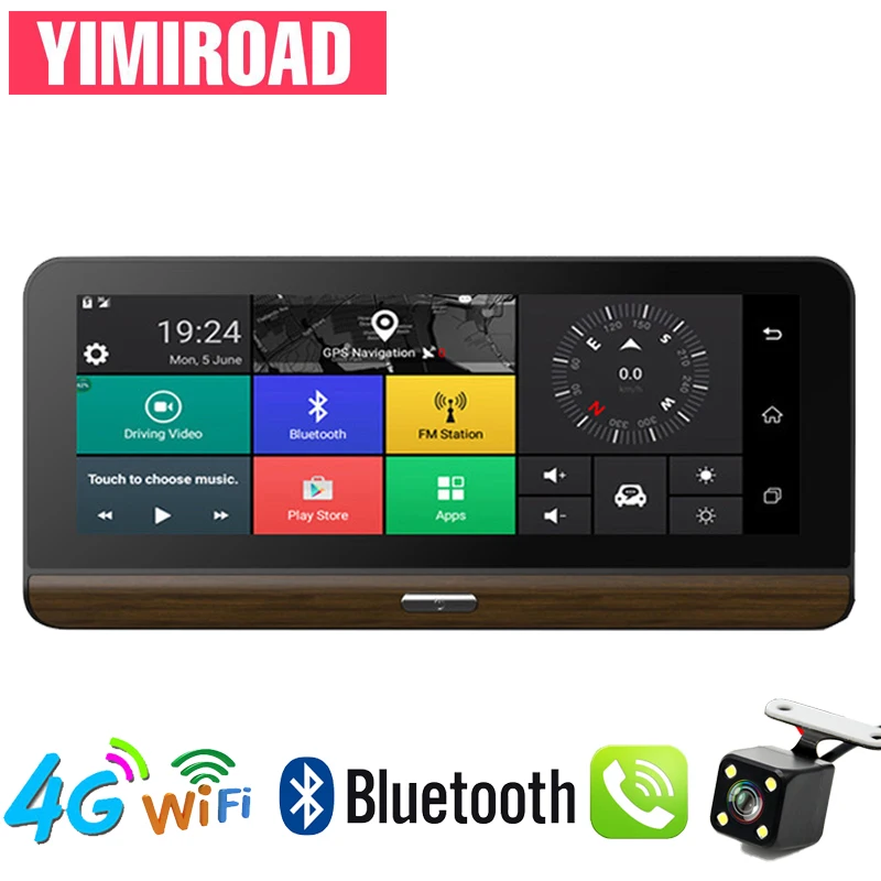 YIMIROAD H3 зеркало заднего вида монитор парковки 4G камера заднего вида Автомобильный видеорегистратор ADAS gps навигатор Авто рекордер Full HD 1080P видеорегистратор